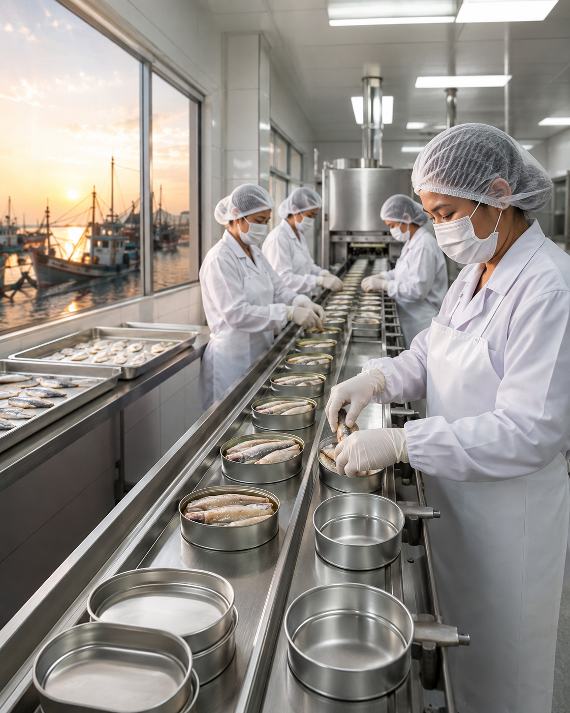Golden Prize seafood heritage — production line